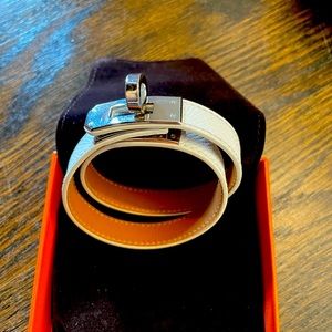 Hermes Leather Kelly Double Tour Bracelet